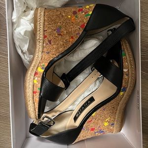 Black high  heel wedge